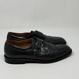 Paolo De Marco Monk Strap Dress Shoes Mens 8.5 Gray Leather Cap Toe Wedding